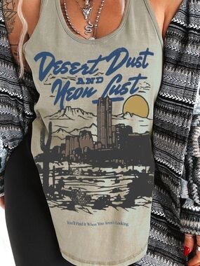 Pebby Forevee Desert Dust and Neon Lust Graphic Tank